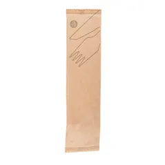SET 2/1 FOURCHETTE, COUTEAU WOOD 'MAKAN'  16 CM NATUREL BOIS (100 UNITÉ)