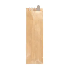 ÉTUIS POUR COUVERTS  32 G/M2 7+4x22 CM NATUREL KRAFT (500 UNITÉ)