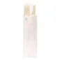 SET 3/1 COUVERTS +SERVIETTE WOOD 'MAKAN' 16 CM NATUREL BOIS (100 UNITÉ) SET 3/1 COUVERTS +SERVIETTE