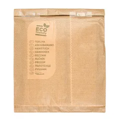 SERVIETTE EMBALLÉE À USAGE UNIQUE  80 G/M2 60x100 CM BLANC VISCOSE / PULPE (100 UNITÉ)