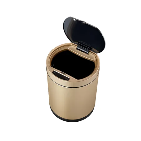 POUBELLE À DÉTECTEUR DE MOUVEMENT  50L Ø 32x70 CM DORE INOX (1 UNITÉ)