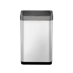 POUBELLE À DÉTECTEUR DE MOUVEMENT  47L 27,9x46,9x64,7 CM ARGENTE INOX (1 UNITÉ)
