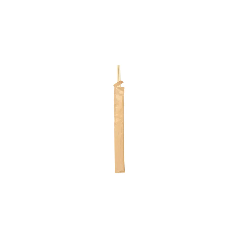 BAGUETTES CHINOISES EN SACHET KRAFT BAMBOO  20 CM NATUREL BAMBOU (100 UNITÉ)