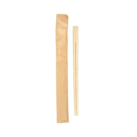 BAGUETTES CHINOISES EN SACHET KRAFT BAMBOO  20 CM NATUREL BAMBOU (100 UNITÉ)