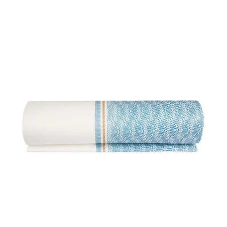 SERVIETTES LIKE LINEN 'AZUR' 70 G/M2 40x40 CM BLANC/BLEU SPUNLACE (600 UNITÉ)