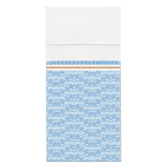 SERVIETTES KANGOUROU LIKE LINEN 'AZUR' 70 G/M2 40x40 CM BLANC/BLEU SPUNLACE (700 UNITÉ)