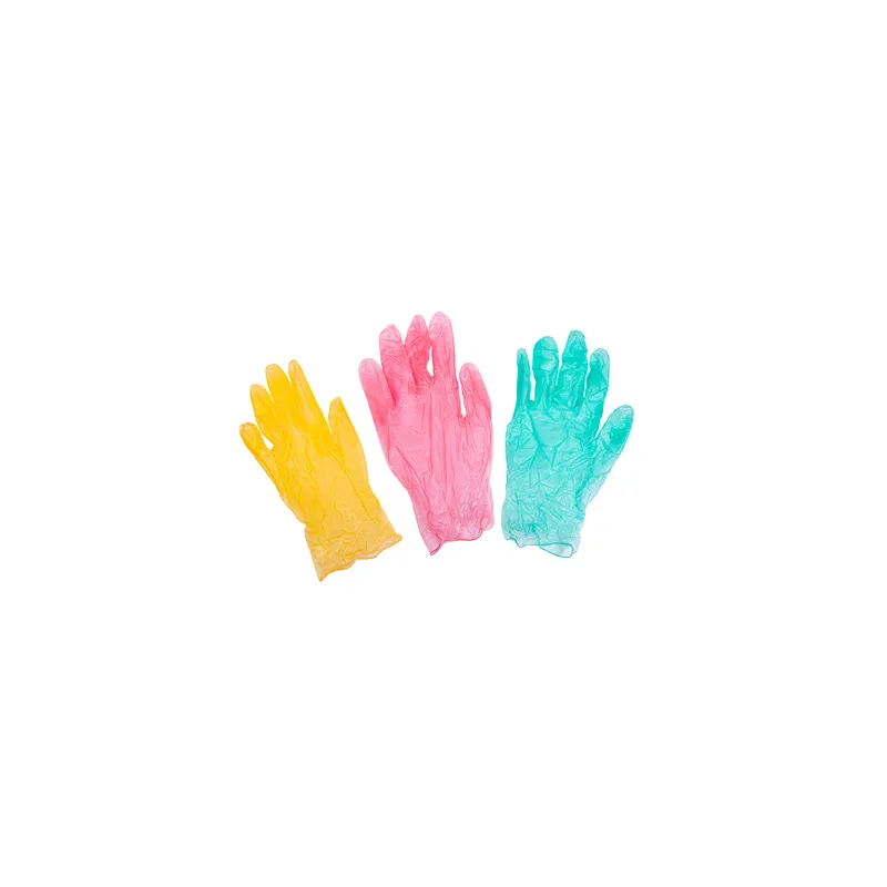 GANTS AVEC TALC SIZE: L ASSORTI PVC (100 UNITÉ) GANTS AVEC TALC SIZE: L ASSORTI PVC (100 UNITÉ)