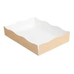 PLATEAUX + COUVERCLE THEPACK  23x17x4,5 CM NATUREL CARTON NANO-MICRO (200 UNITÉ)