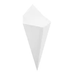 CORNETS FRITES THEPACK 100 G 12,8x21,7 CM BLANC CARTON NANO-MICRO (1600 UNITÉ)