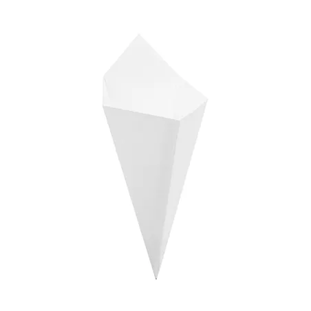 CORNETS FRITES THEPACK 100 G 12,8x21,7 CM BLANC CARTON NANO-MICRO (1600 UNITÉ)