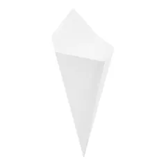 CORNETS FRITES THEPACK 250 G 15,7x26,8 CM BLANC CARTON NANO-MICRO (1200 UNITÉ)