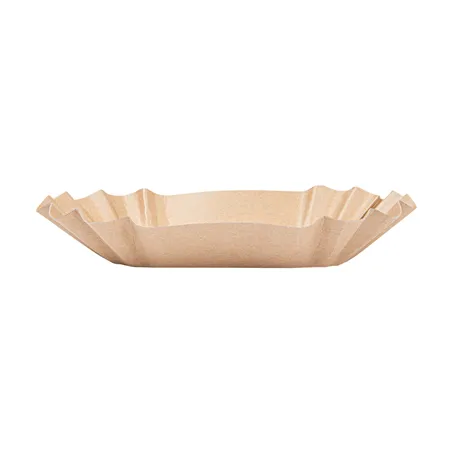 PLATEAUX OVALES  300 G/M2 17,5x10,5x3 CM NATUREL KRAFT (2000 UNITÉ)