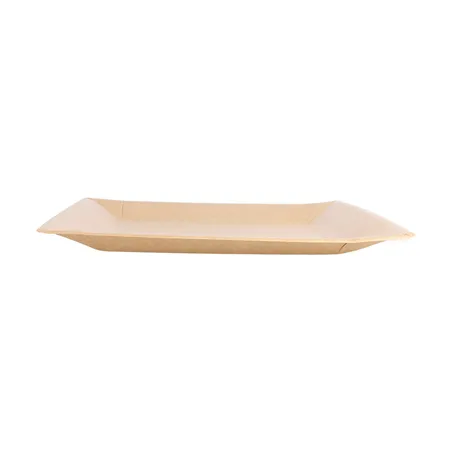 ASSIETTES CARRÉES LAQUÉS  255 G/M2 23x23 CM NATUREL CARTON (400 UNITÉ)