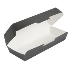 BOÎTES "PANINI" THEPACK  26,5x12,2x7 CM NOIR CARTON NANO-MICRO (300 UNITÉ)