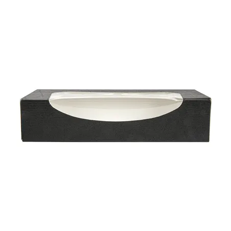 RÉCIPIENTS SUSHI+FÊNETRE THEPACK  19,7x9x4,5 CM NOIR CARTON NANO-MICRO + OPP (400 UNITÉ)