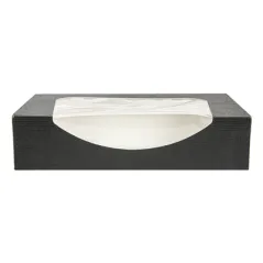RÉCIPIENTS SUSHI+FÊNETRE THEPACK  19,7x12x4,5 CM NOIR CARTON NANO-MICRO + OPP (400 UNITÉ)