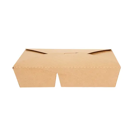 BOÎTES AMÉRICAINES 2 COMPART.  740 + 530 ML 300 + 20 PE G/M2 21,3x15,5x4,6 CM NATUREL KRAFT (200 UNITÉ)