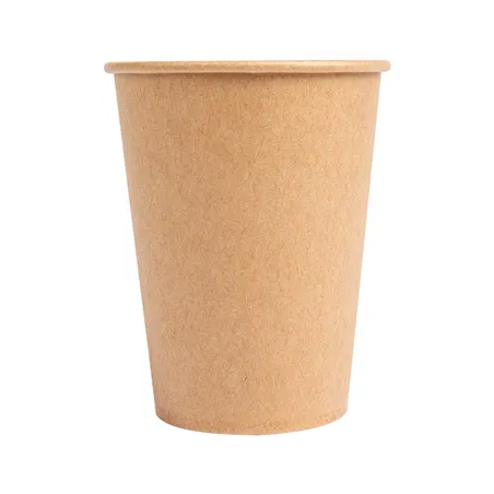 GOBELETS BOISSONS CHAUDES 1 PAROI  270 ML - 9 oz 12PE + 260 + 10PE G/M2 Ø7,8/5,2x9,5 CM MARRON CARTON (2500 UNITÉ)