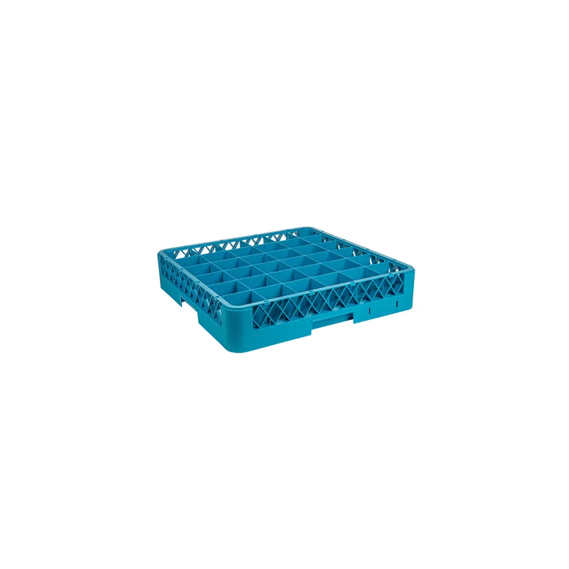 CASIER DE LAVAGE 36 COMPART. VERRES   50x50x10 CM BLEU PP (1 UNITÉ)