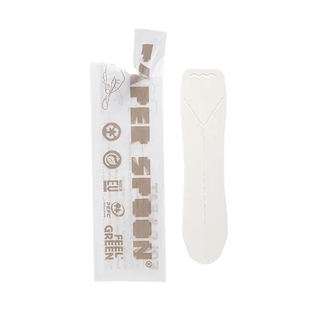 PETITES CUILLÈRES POUR GLACES EN SACHET PAPER SPOON  590 G/M2 9,4 CM BLANC CARTON (400 UNITÉ)
