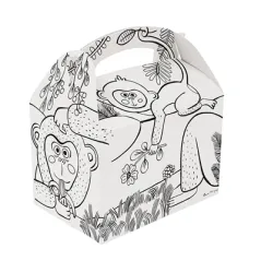BOÎTES MENU ENFANT COLORIAGE  320 G/M2 15,50x10,50x17,50 CM BLANC CARTON (300 UNITÉ)