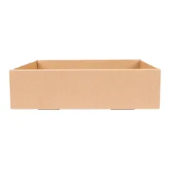 BOÎTES "TRAITEUR" S  375 G/M2 22,5x22,5x6 CM NATUREL KRAFT (100 UNITÉ)