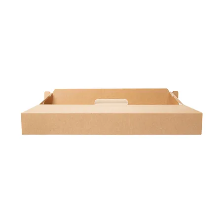 BOÎTES AVEC ANSE   32x32x3,8 CM NATUREL CARTON MICROCANAL (100 UNITÉ)