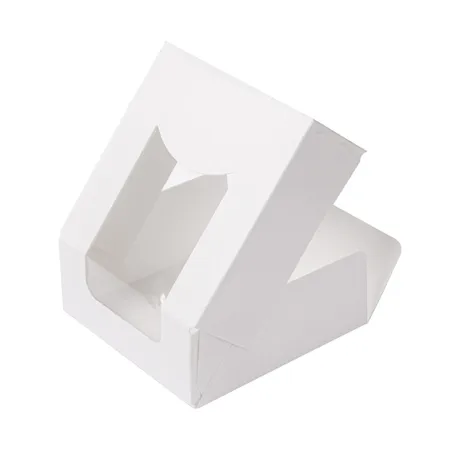 RÉCIPIENTS SUSHI+FÊNETRE THEPACK  10x10x4 CM BLANC CARTON NANO-MICRO + OPP (400 UNITÉ)