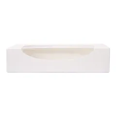 RÉCIPIENTS SUSHI+FÊNETRE THEPACK  19,7x9x4,5 CM BLANC CARTON NANO-MICRO + OPP (400 UNITÉ)