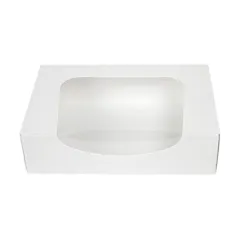 RÉCIPIENTS SUSHI+FÊNETRE THEPACK  17,5x12x4,5 CM BLANC CARTON NANO-MICRO + OPP (400 UNITÉ)
