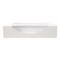 RÉCIPIENTS SUSHI+FÊNETRE THEPACK  19,7x12x4,5 CM BLANC CARTON NANO-MICRO + OPP (400 UNITÉ)