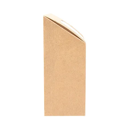 BOÎTES TORTILLA-WRAP AVEC FENÊTRE THEPACK  9,2x5,1x9,2/12,5 CM NATUREL CARTON NANO-MICRO + OPP (600 UNITÉ)