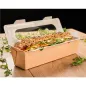BOÎTES SANDWICH AVEC FENÊTRE "BAGUETTE" THEPACK 27,5x8x6,2 CM NATUREL CARTON NANO-MICRO + OPP (200 UNITÉ) BOÎTES SANDWICH AVEC FENÊTRE "BAGUETTE"