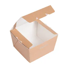 BOÎTES AVEC FENÊTRE THEPACK 300 ML 8x7,5x5,5 CM NATUREL CARTON NANO-MICRO + OPP (600 UNITÉ)