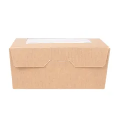BOÎTES AVEC FENÊTRE THEPACK 500 ML 8,5x12x5,5 CM NATUREL CARTON NANO-MICRO + OPP (400 UNITÉ)