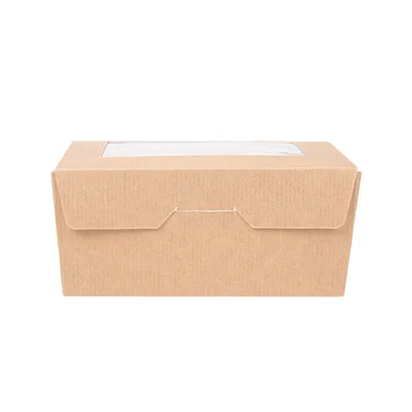 BOÎTES AVEC FENÊTRE THEPACK 500 ML 8,5x12x5,5 CM NATUREL CARTON NANO-MICRO + OPP (400 UNITÉ)