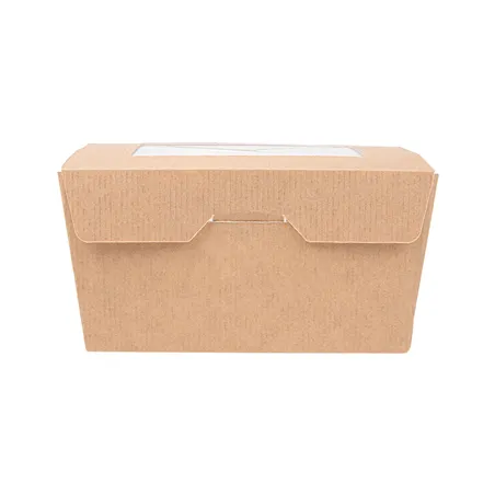 BOÎTES AVEC FENÊTRE THEPACK 780 ML 11,2x9x6,4 CM NATUREL CARTON NANO-MICRO + OPP (300 UNITÉ)
