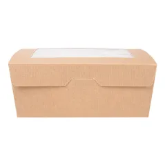 BOÎTES AVEC FENÊTRE THEPACK 1350 ML 15,3x12,1x6,4 CM NATUREL CARTON NANO-MICRO + OPP (200 UNITÉ)
