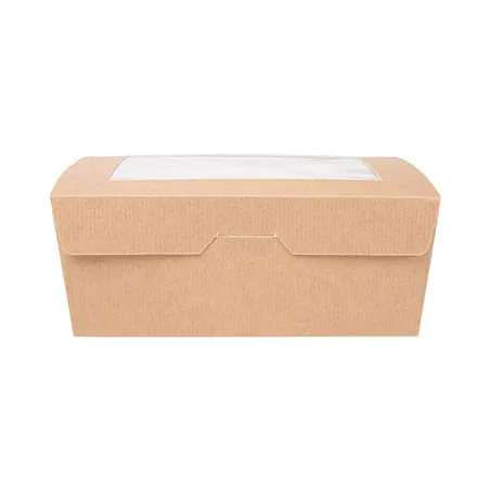 BOÎTES AVEC FENÊTRE THEPACK 1350 ML 15,3x12,1x6,4 CM NATUREL CARTON NANO-MICRO + OPP (200 UNITÉ)
