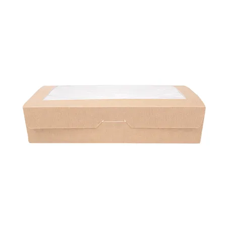 BOÎTES AVEC FENÊTRE THEPACK 1470 ML 19,8x14x4,8 CM NATUREL CARTON NANO-MICRO + OPP (200 UNITÉ)