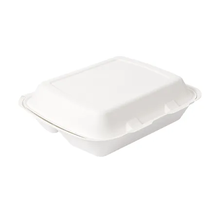 COQUILLES 3 COMPART. BIONIC 950 ML 23x18x7,3 CM BLANC BAGASSE (200 UNITÉ)