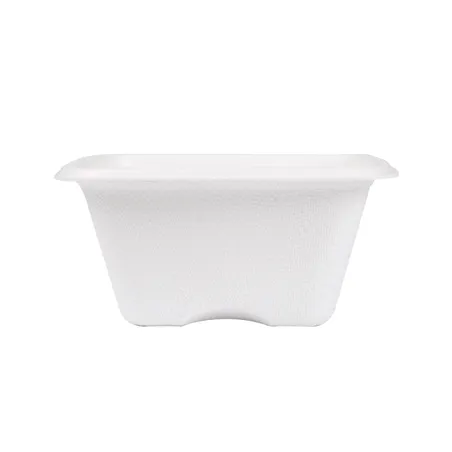 PETITS POTS BIONIC 100 ML 7,7x7,7x3,7 CM BLANC BAGASSE (600 UNITÉ)