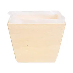 300 U. CORNETS + MOULES EN SILICONE WOOD 160 ML 7x7x5,5 CM NATUREL BOIS (300 UNITÉ)