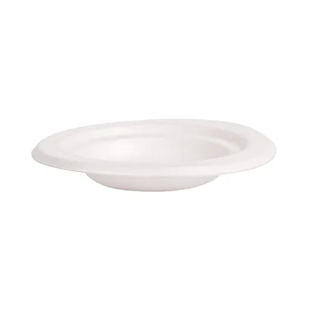 ASSIETTES BIONIC  Ø9,5x1,5 CM BLANC BAGASSE (1000 UNITÉ)