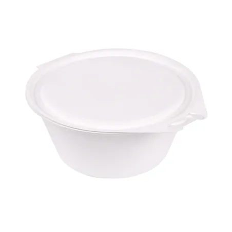 RÉCIPIENTS AVEC CHARNIERE BIONIC 1300 ML 20x13,5x8 CM BLANC BAGASSE (300 UNITÉ)