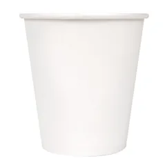 GOBELETS BOISSONS CHAUDES 1 PAROI 300 ML - 10 oz 300 + 18 PE G/M2 Ø9/6x9,5 CM BLANC CARTON (1000 UNITÉ)