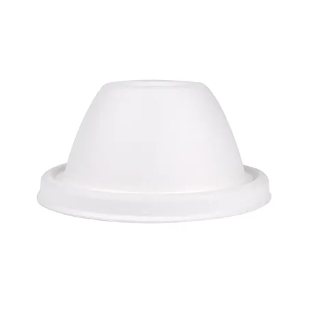 COUVERCLES HAUTS GOBELETS Ø9 CM BIONIC  9x4,5 CM BLANC BAGASSE (1000 UNITÉ)