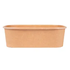 RÉCIPIENTS RECTANGULAIRES  500 ML 320 + 26 PE G/M2 17,3x12,3x4,1 CM NATUREL KRAFT (300 UNITÉ)