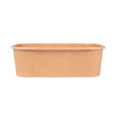 RÉCIPIENTS RECTANGULAIRES  500 ML 320 + 26 PE G/M2 17,3x12,3x4,1 CM NATUREL KRAFT (300 UNITÉ)