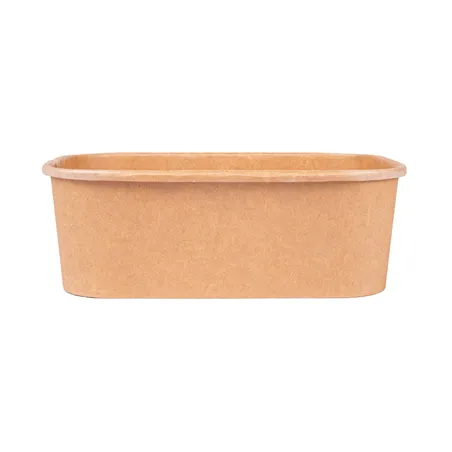 RÉCIPIENTS RECTANGULAIRES  750 ML 320 + 26 PE G/M2 17,3x12,3x5,7 CM NATUREL KRAFT (300 UNITÉ)